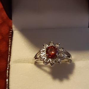 Silver Fashion Ruby Ring